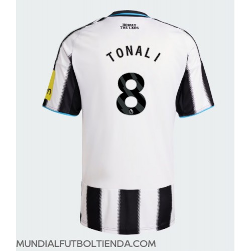 Camiseta Newcastle United Sandro Tonali #8 Primera Equipación Replica 2025-26 mangas cortas